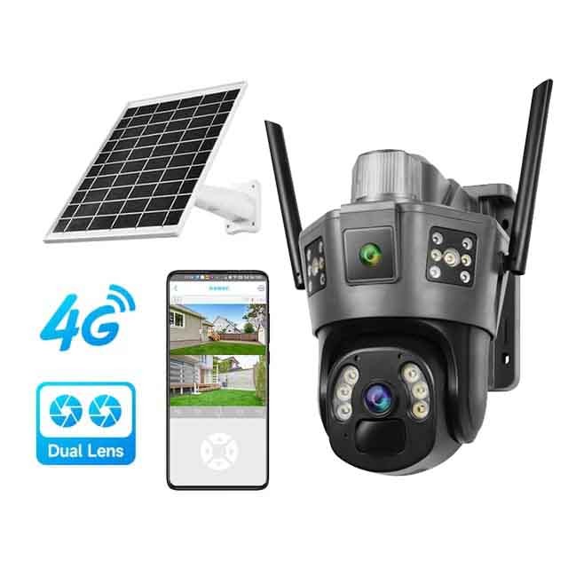 دوربین چرخشی خورشیدی سیمکارتی دو لنز مدل TD35