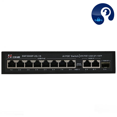 سوئیچ شبکه برند H.ONE مدل SNF2008P-2G-1S