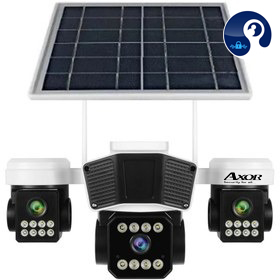 دوربین خورشیدی سیمکارتی آکسور سه لنز قابل تنظیم چرخشی 8MP مدل W3495-okam