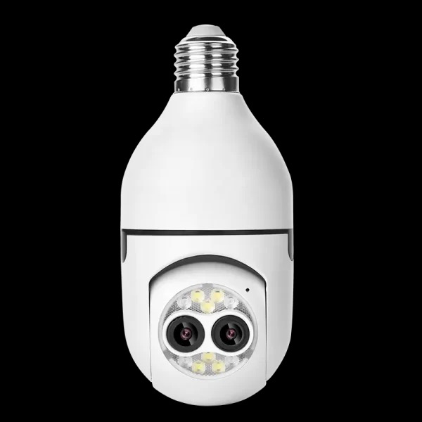 دوربین وای فای لامپی چرخشی مدل 2 لنز