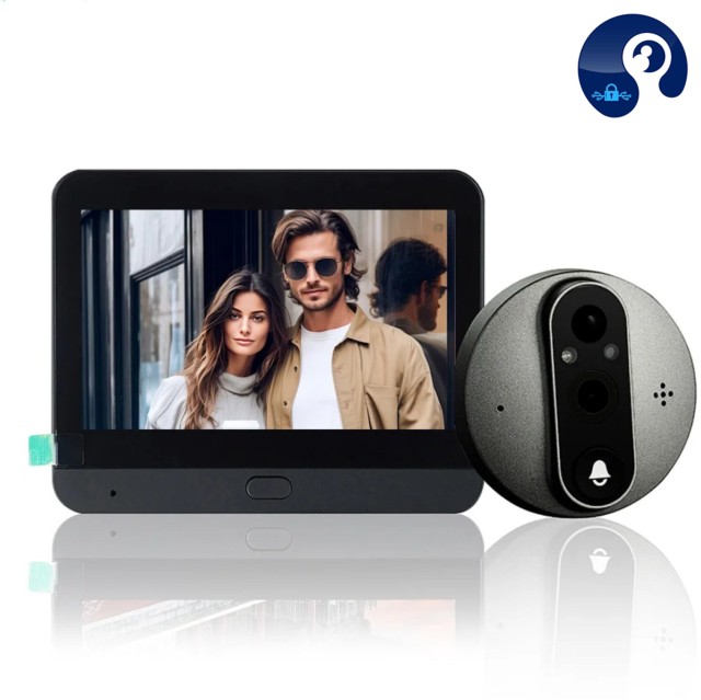 دوربین چشمى درب مانیتور دار Wi-Fi C4 با نگهداری شارژ بالا