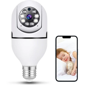 دوربین مدار بسته لامپی چرخشی رم خور وای فای