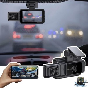 دوربین ثبت وقایع خودرو سه لنز مدل BLACK BOX