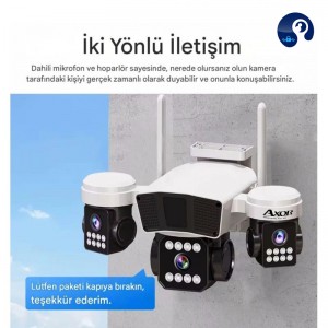 دوربین سیمکارتی آکسور سه لنز قابل تنظیم چرخشی 8MP مدل S395-okam