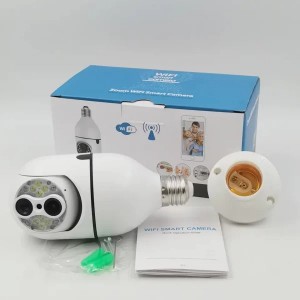 دوربین وای فای طرح لامپی چرخشی مدل 2 لنز