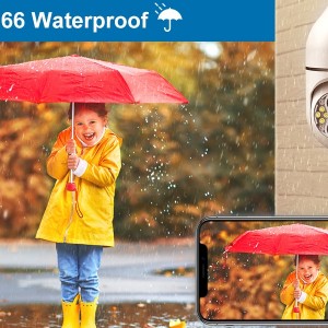 دوربین وای فای طرح لامپی چرخشی مدل 2 لنز