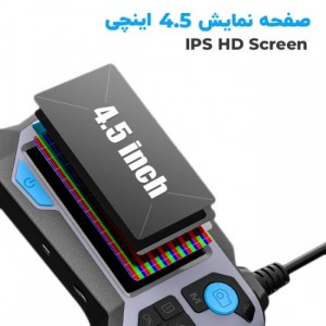 دوربین شلنگی و آندوسکوپی مانیتور دار 10 متری P120 سر چرخشی مدل 2 لنز