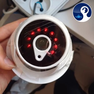 ماکت دوربین مداربسته دام چراغ دار دید در شب 220 ولت