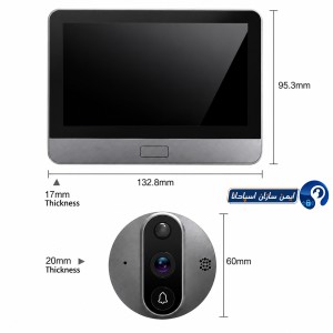 دوربین چشمى درب مانیتور دار Wi-Fi C4 با نگهداری شارژ بالا