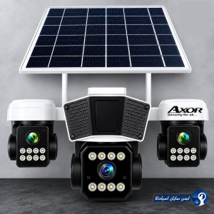 دوربین خورشیدی سیمکارتی آکسور سه لنز قابل تنظیم چرخشی 8MP مدل W3495-okam