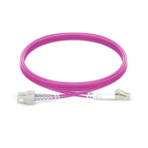 پچکورد فیبر نوری SC-LC/UPC/OM4/DX/2MM/1M