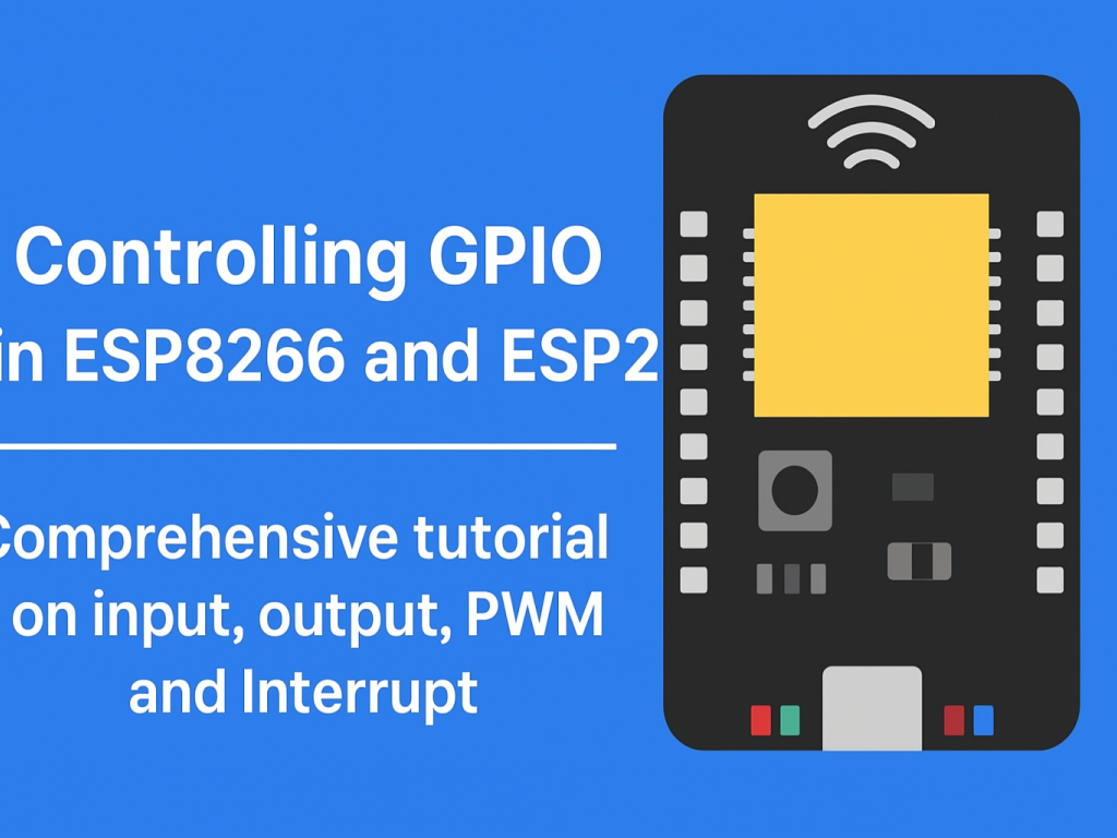 کنترل GPIO در ESP8266 و ESP32 — آموزش جامع ورودی، خروجی، PWM و Interrupt