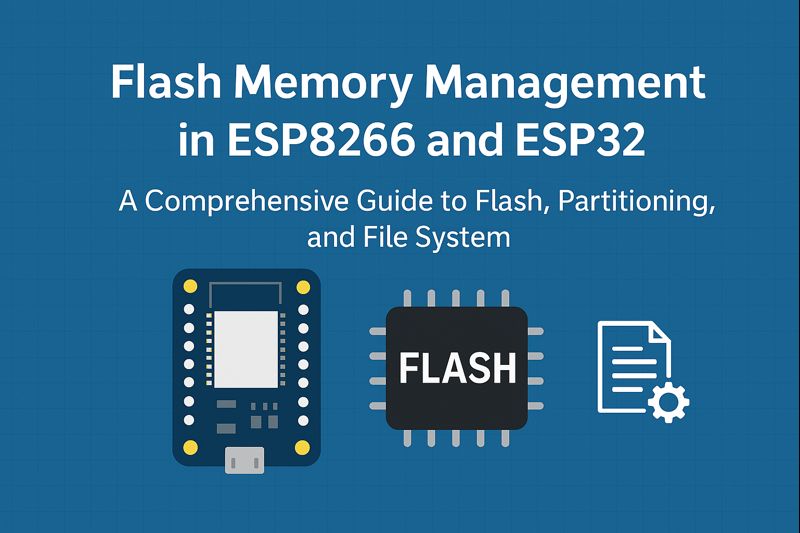 مدیریت حافظه فلش در ESP8266 و ESP32 | راهنمای جامع Flash، پارتیشن‌بندی و File System