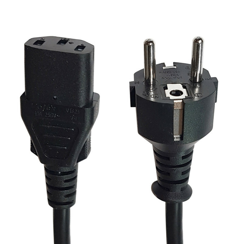 کابل پاور سه پین منبع تغذیه کامپیوتر مدل 16A power طول 1.5 متر