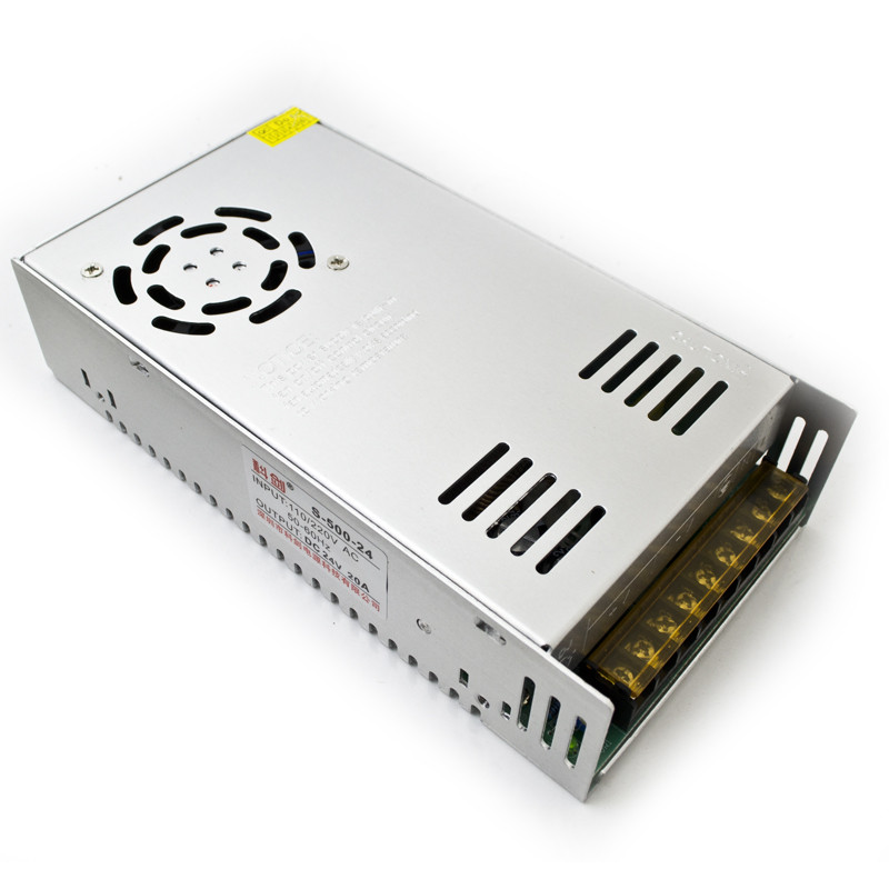 منبع تغذیه سوئیچینگ 24 ولت 20 آمپر فن دار