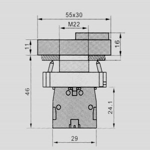 کلید فشاری دوبل ای سوییچ مدل XB2-BL8425