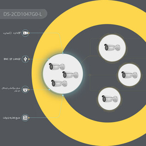 دوربین مداربسته بولت تحت شبکه هایک ویژن مدل DS-2CD1047G0-L