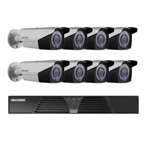 پکیج دوربین مدار بسته هایک ویژن 8 دوربین و DVR هشت کانال