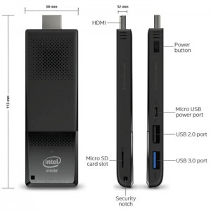 مینی کامپیوتر اینتل مدل Compute Stick STK1AW32SC