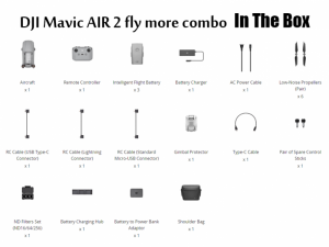 محتویات جعبه mavic air 2 fly more combo