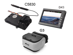 پکیج دوربین C5830 مانیتور D43 و عینک G3 مناسب کوادکوپترهای Bugs 6 و Bugs 8
