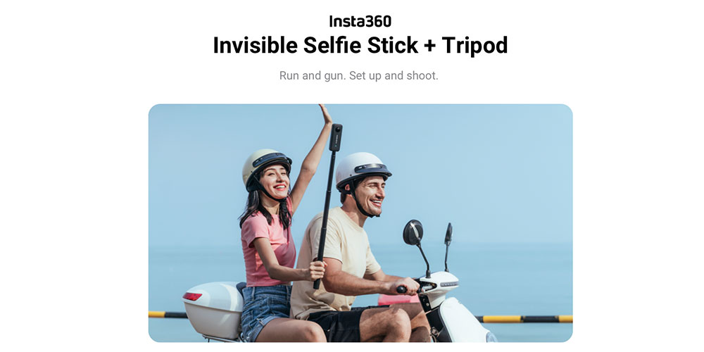 insta360 2-in-1 invisible selfie stick + tripod