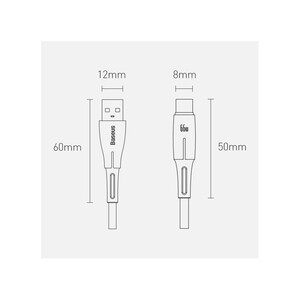 کابل تبدیل USB به USB-C باسئوس مدل Water Drop-Shaped Lamp Supercharge Cable CATSD-W66 طول 1 متر