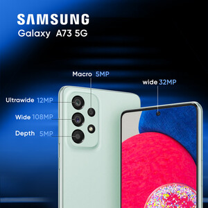 گوشی موبایل سامسونگ مدل  Galaxy A73 5G  دو سیم کارت ظرفیت 128 گیگابایت و رم 8 گیگابایت(کارکرده با ده روز مهلت تست)