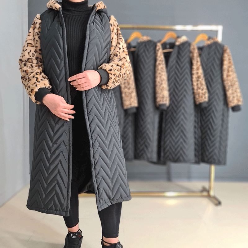 کاپشن پلنگی بلند