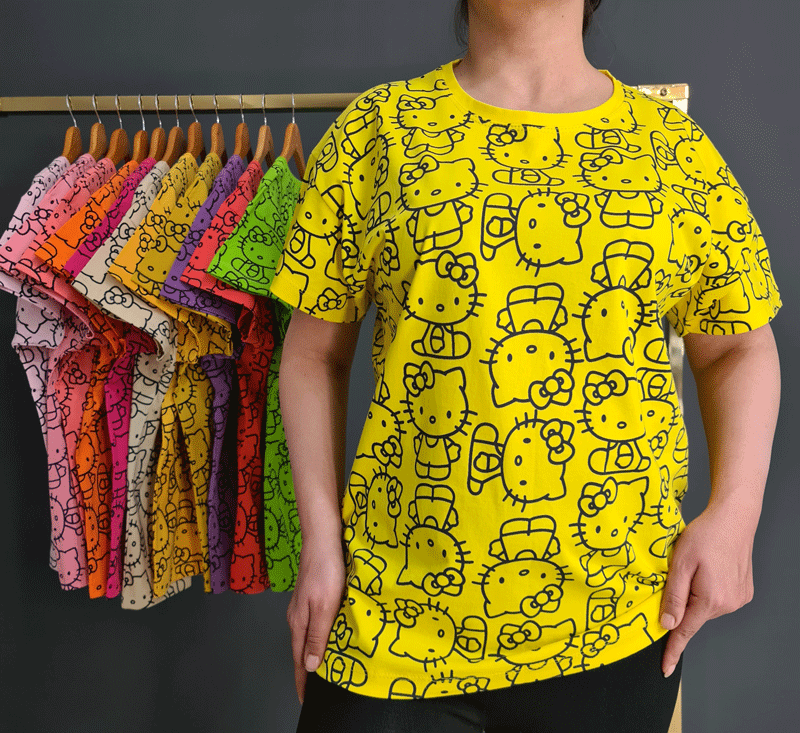 تیشرت تمام چاپ کیتی