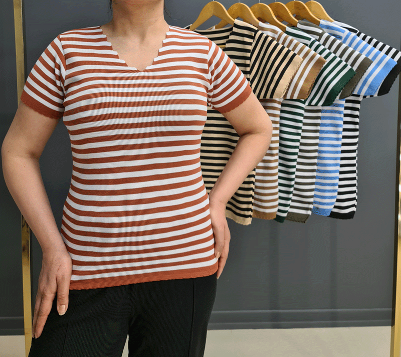 تیشرت بافت کشی راه راه