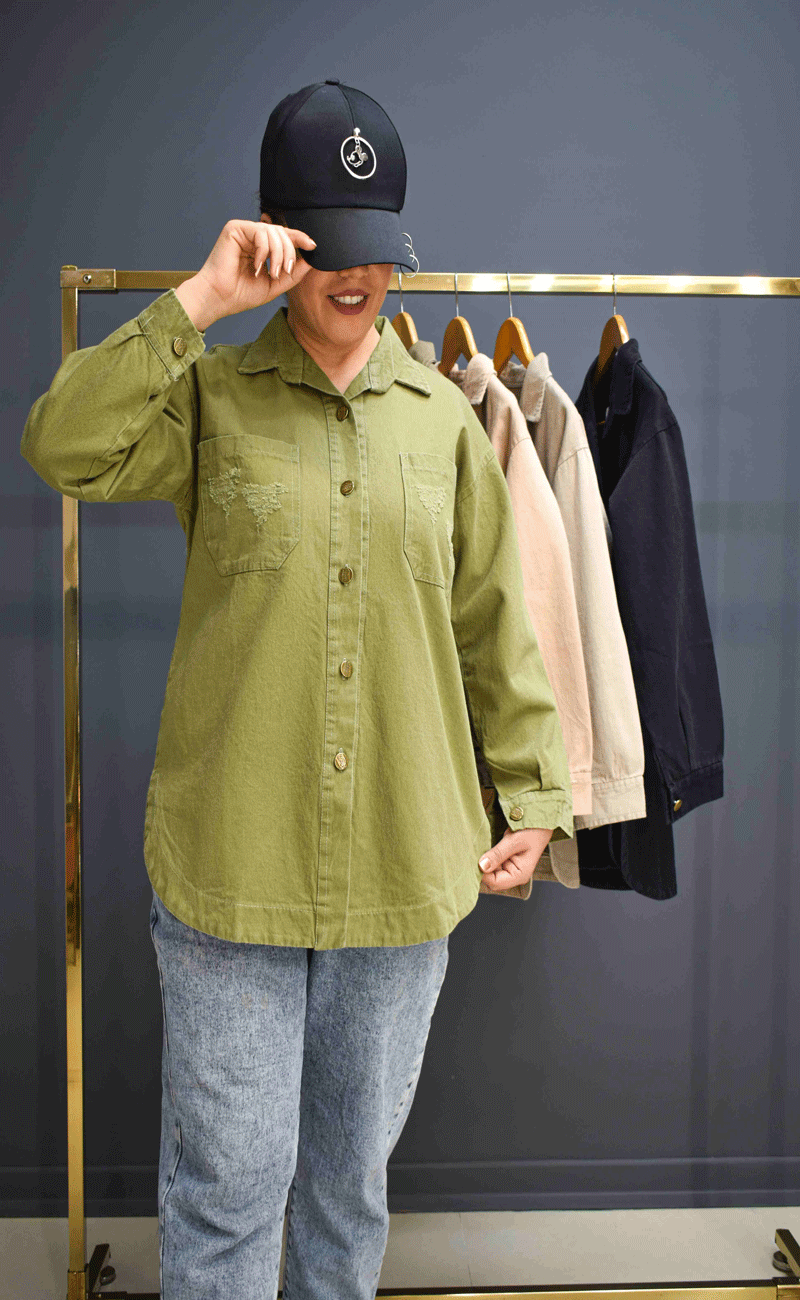 مانتو کتان اسپرت