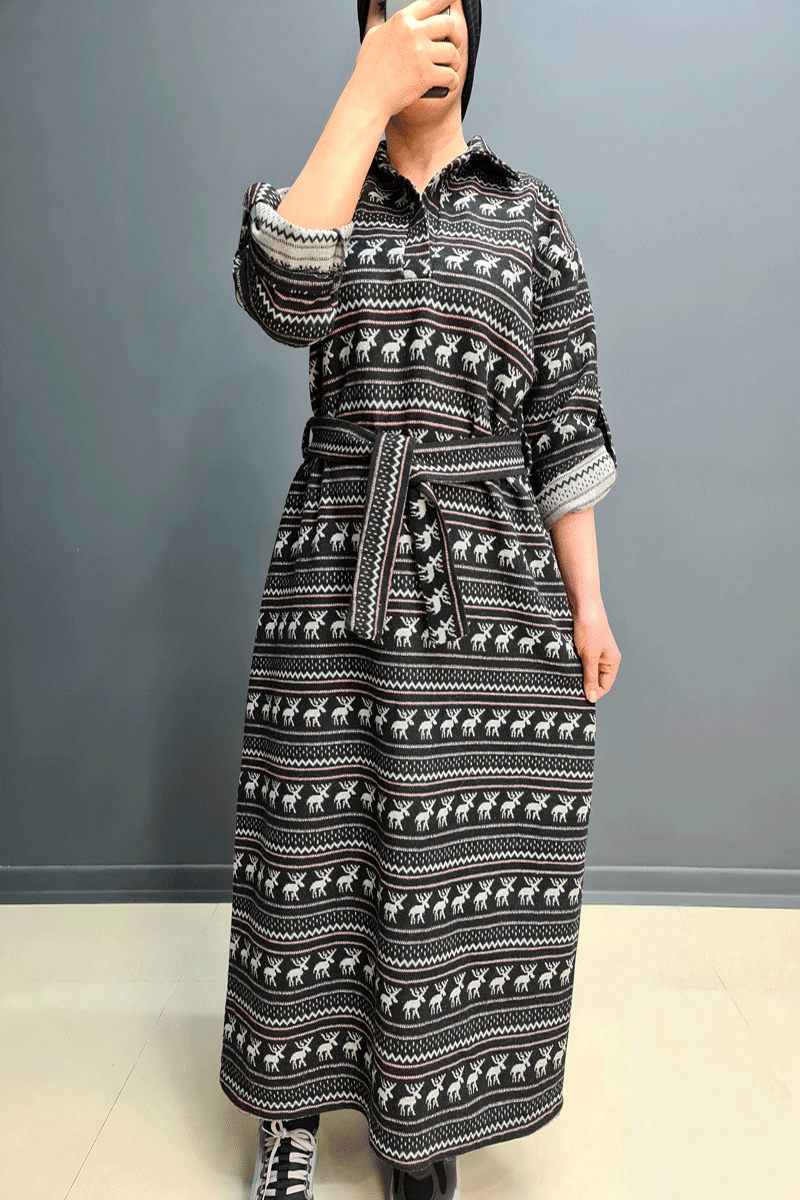 کفتان پشمی طرح گوزن