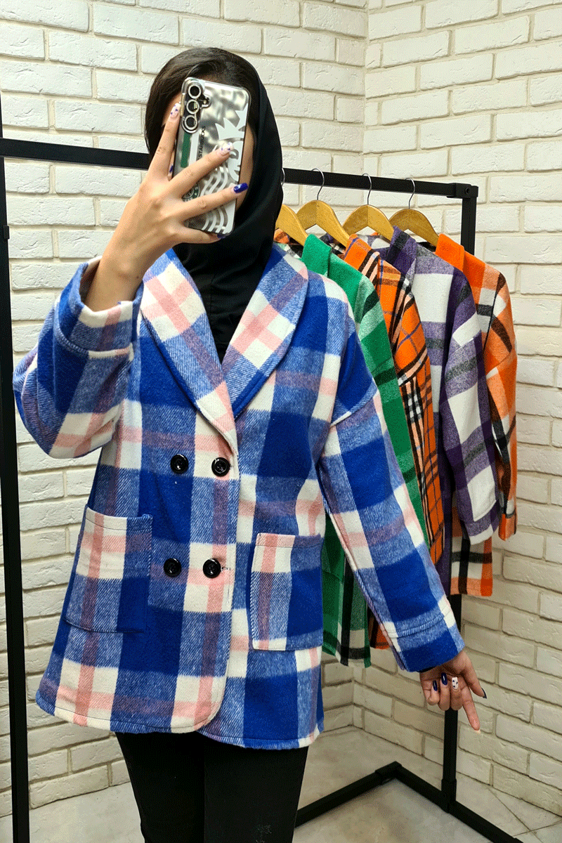 کت چهارخونه پشمی