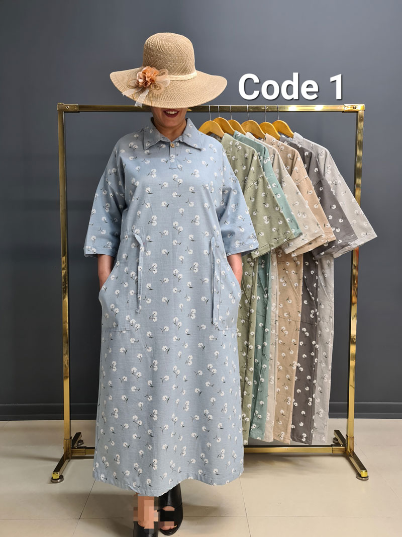 پیراهن مانتویی شکوفه ای