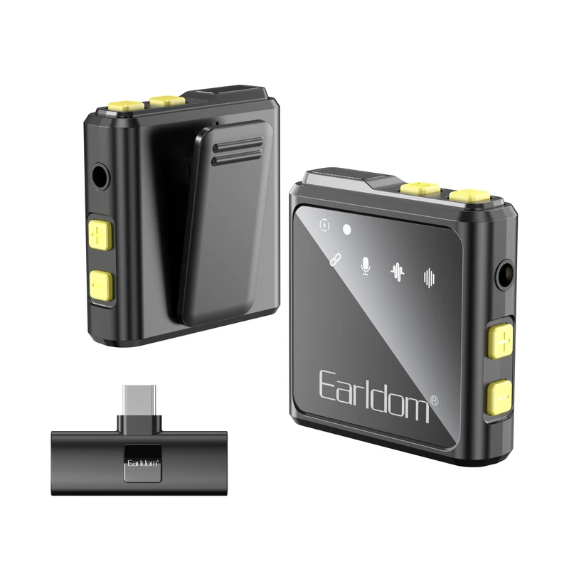میکروفن یقه ای تایپ سی بی سیم EARLDOM MC10C