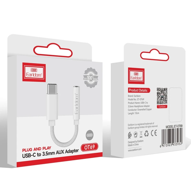 تبدیل تایپ سی به جک 3.5 EARLDOM OT69