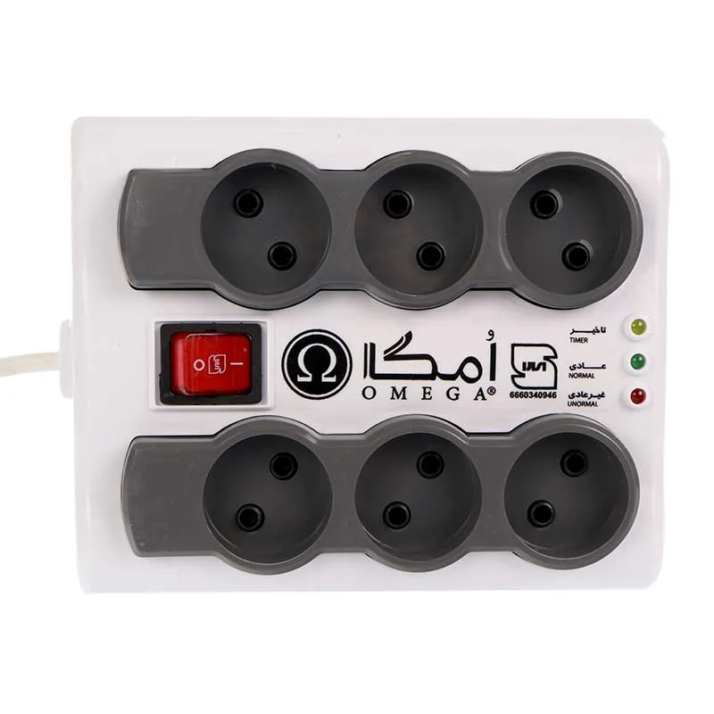 محافظ برق 6 خانه OMEGA 3M P6000