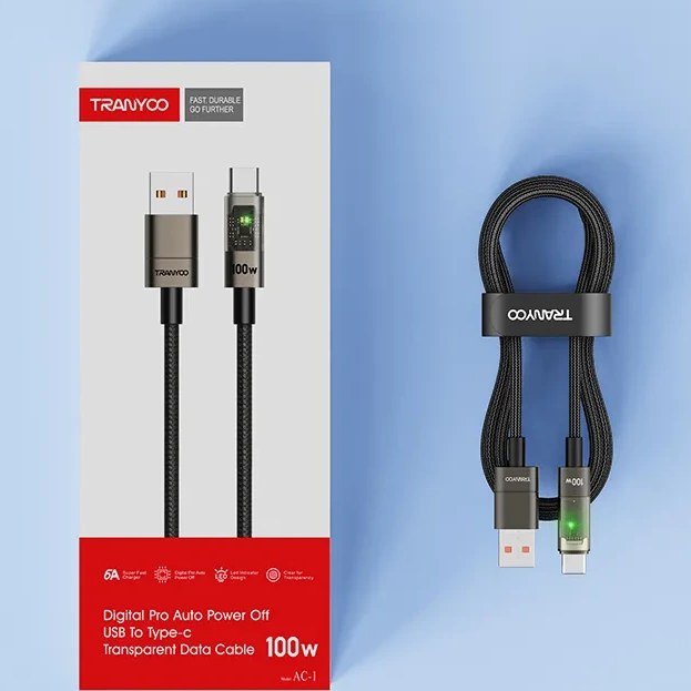 کابل شارژر تایپ سی TRANYOO AC1