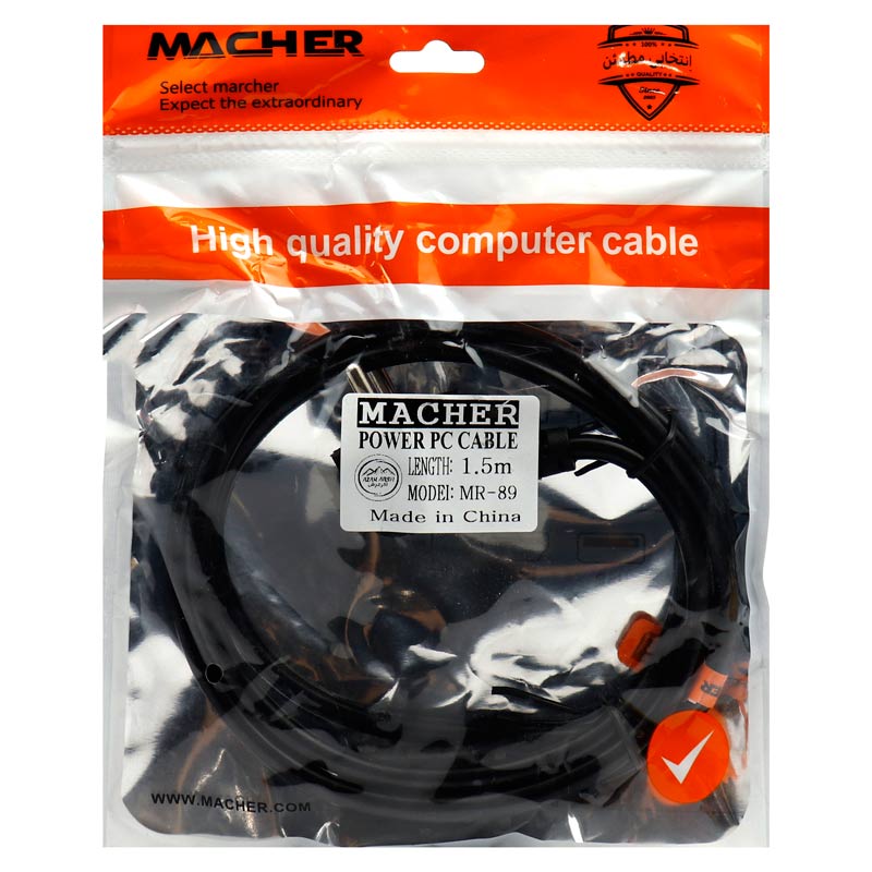 کابل برق پاور MACHER 1.5M