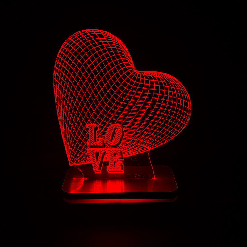 چراغ خواب طرح قلب لاو