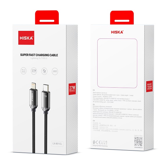 کابل شارژر تایپ سی HISKA LX801
