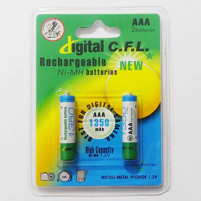 باتری شارژی نیم قلمی CFL1350 mAh