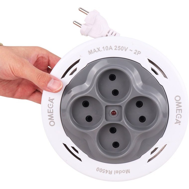 رابط برق 4 خانه جمع شو OMEGA R4500 5M