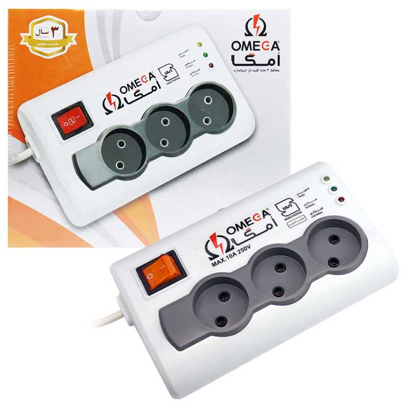 محافظ برق 3 خانه OMEGA 1.5M P3000