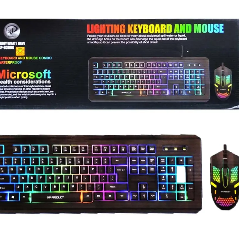 کیبورد و ماوس سیمدار گیمینگ XP 12300