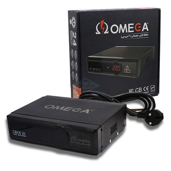 محافظ برق 4 خانه فلزی OMEGA F6000