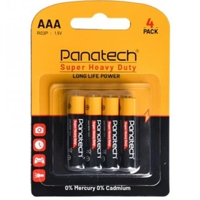 باتری آلکالاین نیم قلمی چهارعددی PANATECH R6P