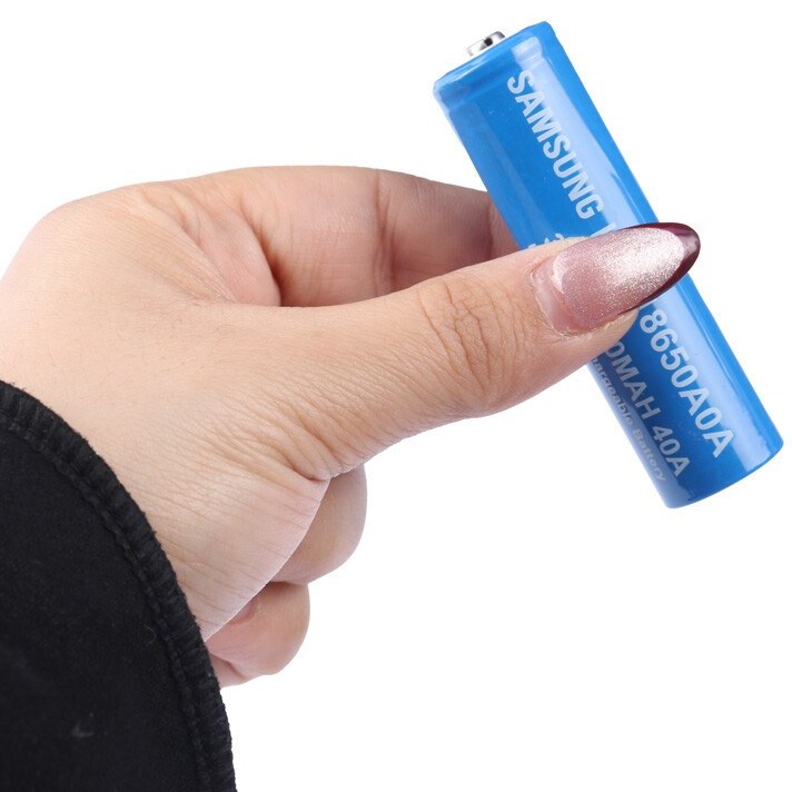 باتری شارژی دوعددی نوک دار SAMSUNG 18650 3000MAH