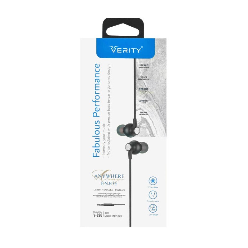 هندزفری سیمدار VERITY E96